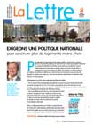 publication Lettre du président pour un gel des loyers